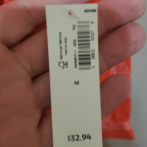 Old navy shirt-dress sz M red with white paisley - Picture 5 of 8